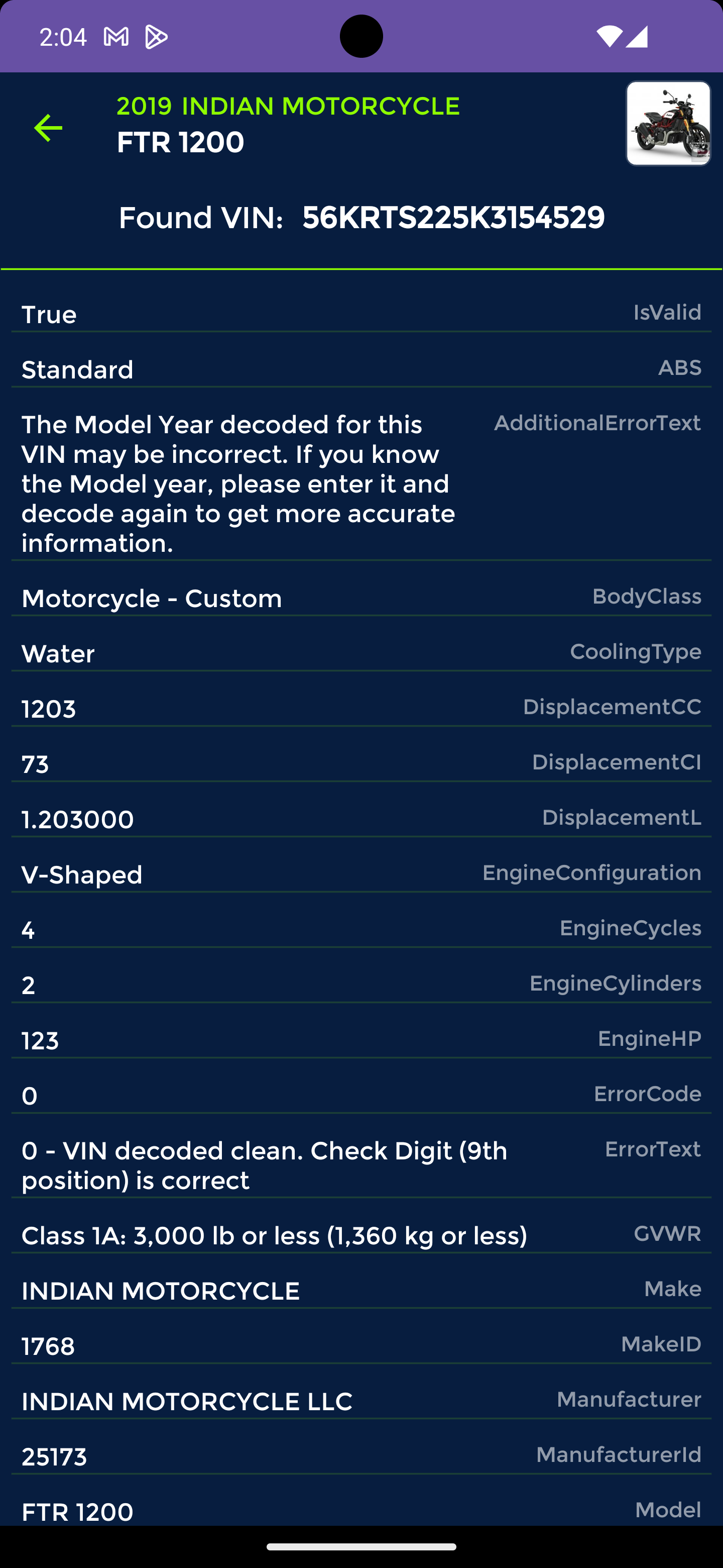 CrankyGarage mobile app screen